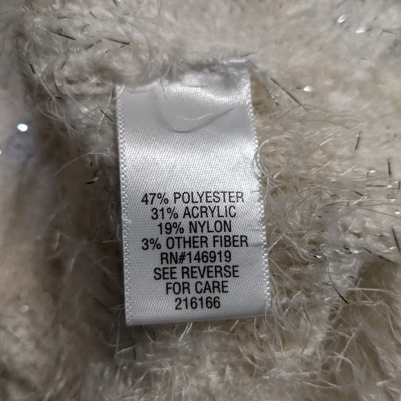 Candie’s Mock Neck Fuzzy Cozy & Soft Sweater Lurxstripe M - Picture 7 of 9